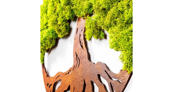 Dřevěná dekorace na zeď - STROM ŽIVOTA, 44 x 1 x 44 cm 